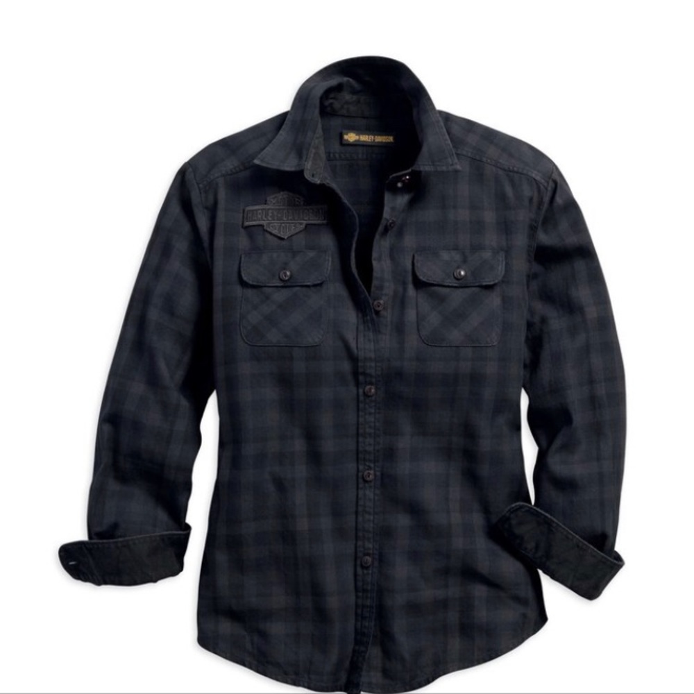 Harley-Davidson Applique Plaid Relxd Fit Shirt